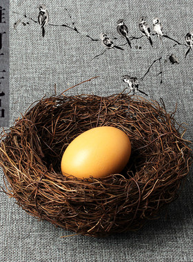 鸟巢手工摄影道具装饰品