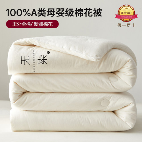 新疆棉花被夏凉被纯棉可机洗加厚春秋冬季棉被芯全棉空调被儿童被