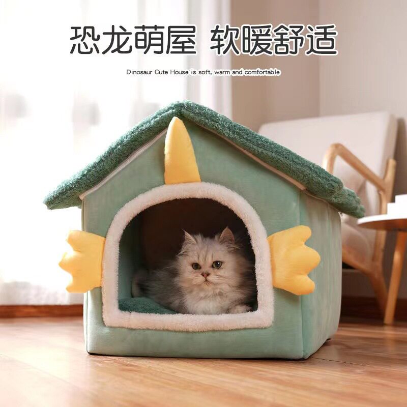 冬季半封闭保暖棉质猫狗窝