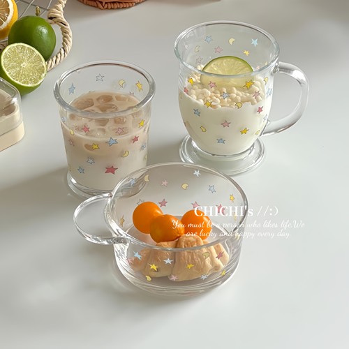 ins风可爱星星系列玻璃餐具套装