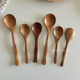 ins风原木楠木小勺 挖果酱蜂蜜做饮料搅咖啡都可以实木小调羹