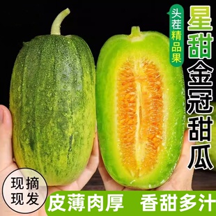 山东星甜金冠甜瓜冰糖心脆甜头茬博洋蜜罐瓜当季羊角香瓜新鲜香瓜