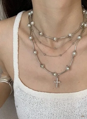 项链太阳花高级感choker金属暗黑小众亚文化女项饰颈链辣妹朋克风