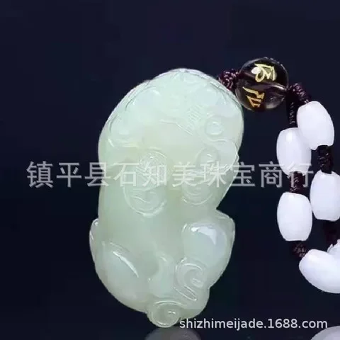 吊坠貔貅青白玉和田玉碧玉挂件貔貅新疆玉石直播款情侣款外蒙料