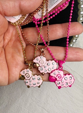 韩国进口可爱小动物圆珠锁骨链