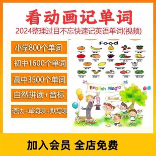看动画记英语单词过目不忘快速记英语单词幼儿小学初中高中动画课