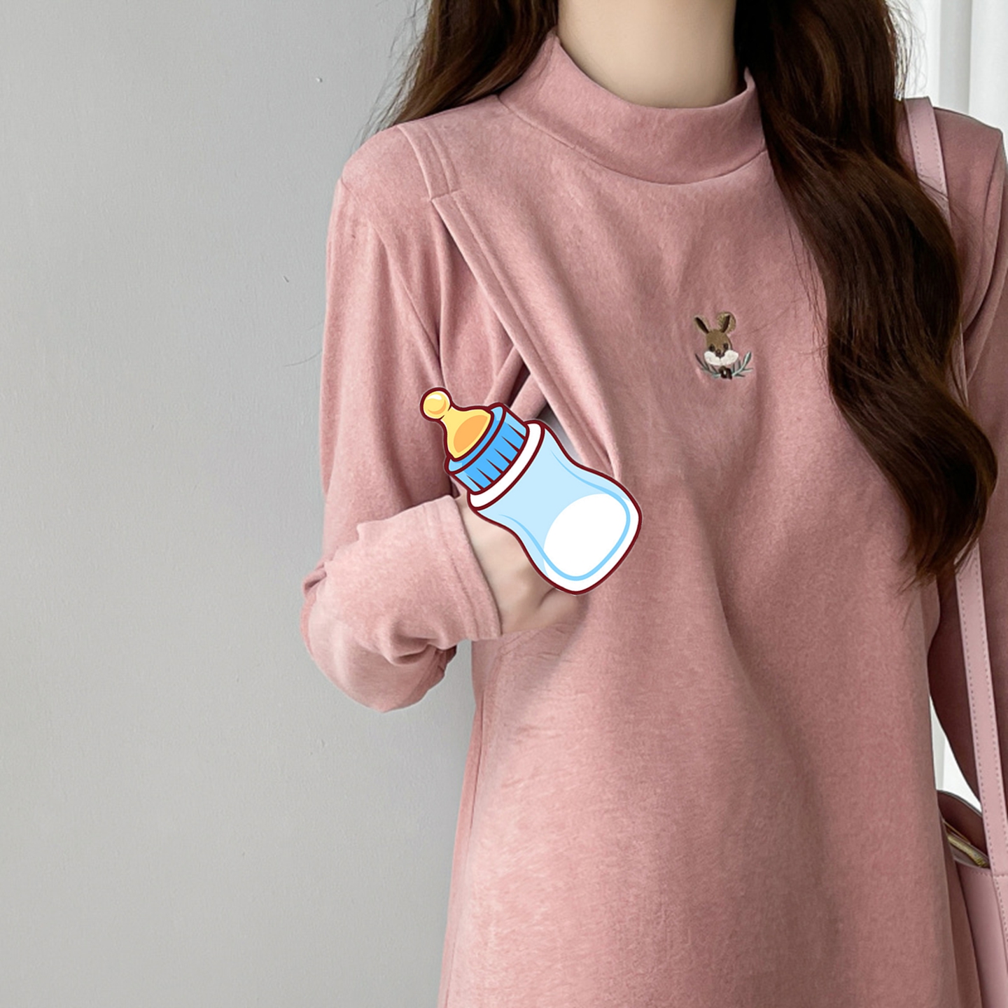 秋冬德绒哺乳月子服打底衫产后母乳喂奶衣保暖孕妇装内衣秋衣睡衣