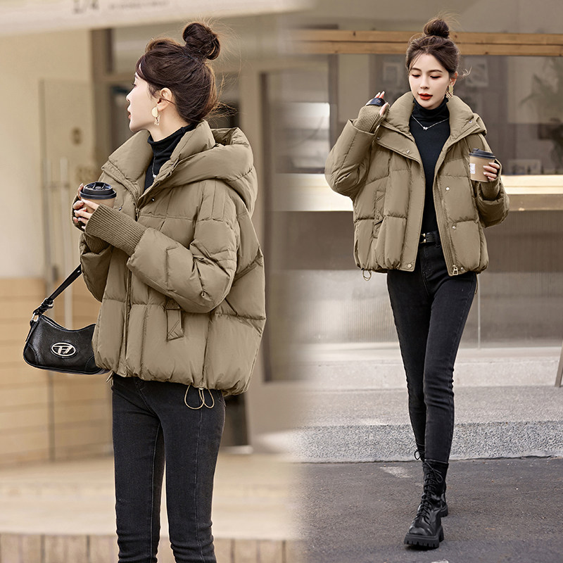 小香风羽绒服女2025新款冬季短款小个子时尚高端洋气连帽气质外套