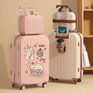 行李箱新款学生密码箱女大容量静音拉杆箱小型20寸高颜值登机皮箱