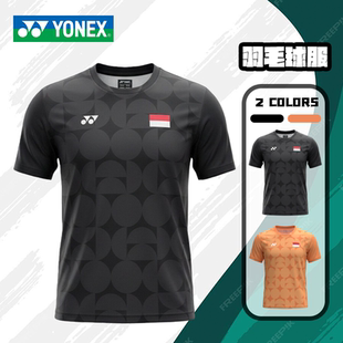 YONEX/尤尼克斯羽毛球服印尼大赛服yy速干透气运动短袖T恤-26023