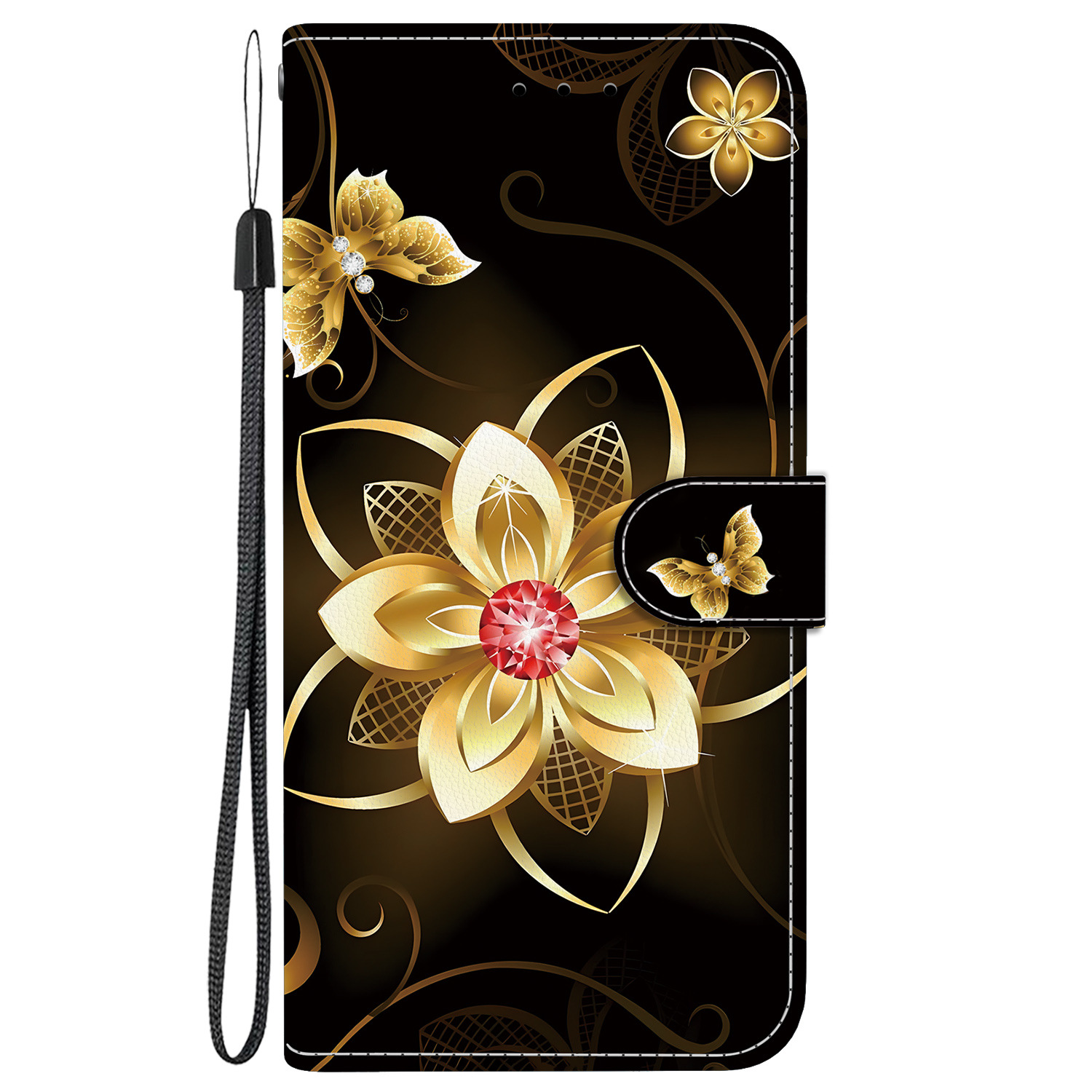 金色花iPhone17pro/air/15promax/14plus/13/11苹果16e翻盖手机壳xr/xsmax保护皮套12mini防摔电话壳反盖78