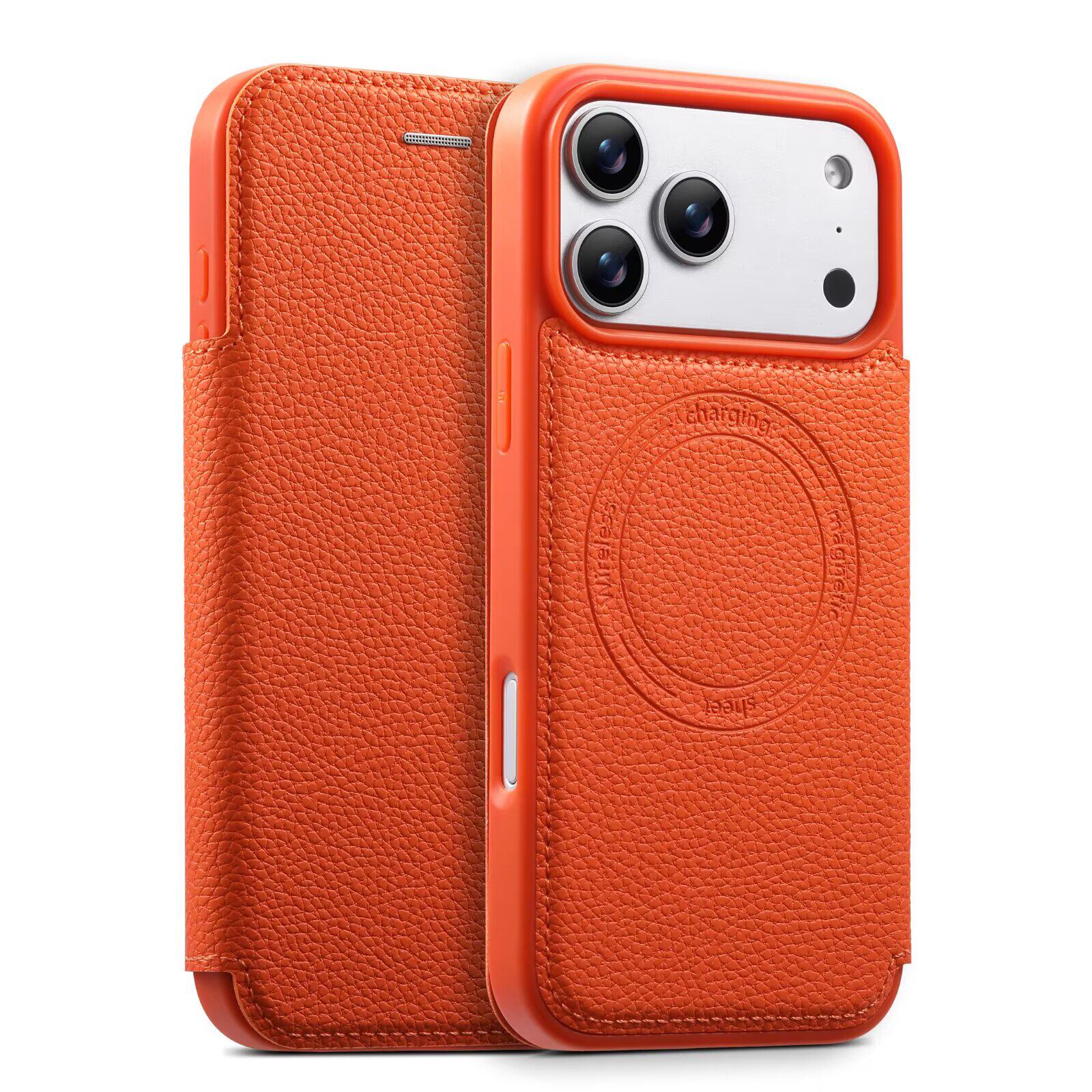 出口日本超薄适用iPhone17promax/air苹果16e简约商务15plus翻盖手机壳14pro保护皮套13pro防摔电话壳