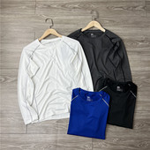 尾货 速干T恤训练打底衫 PRO高弹 秋冬长袖 运动紧身衣男士 外贸男装