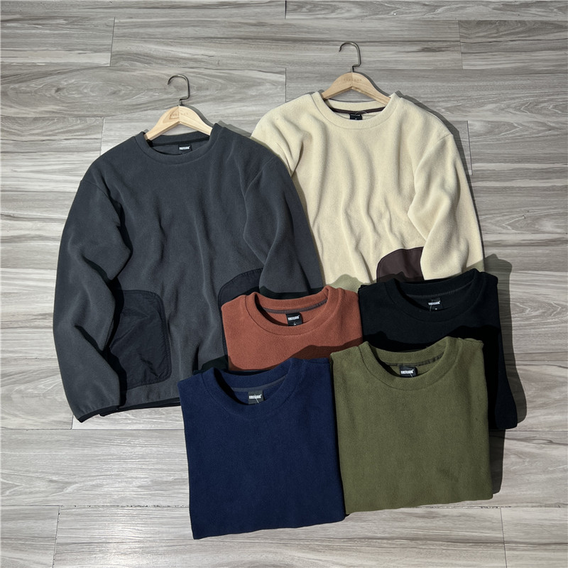 户外山系机能风摇粒绒卫衣潮