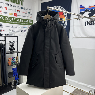 外贸尾货！茜班牙单！御寒保暖冬季男士防风防水中长款连帽羽绒服