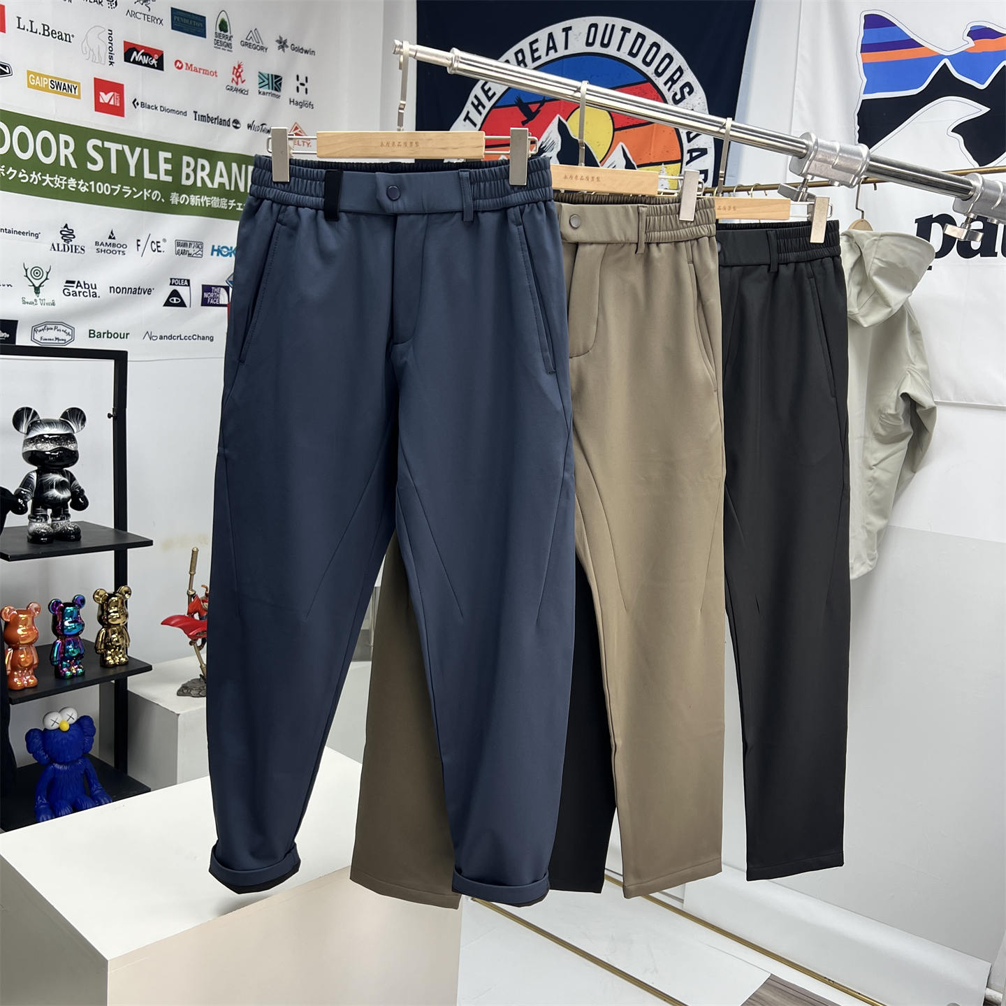 男士锥形立裁修身四面弹加绒软壳