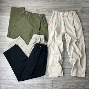 全棉水洗斜纹面料 宽松打褶休闲裤 外贸男装 韩版 时尚 复古直筒长裤