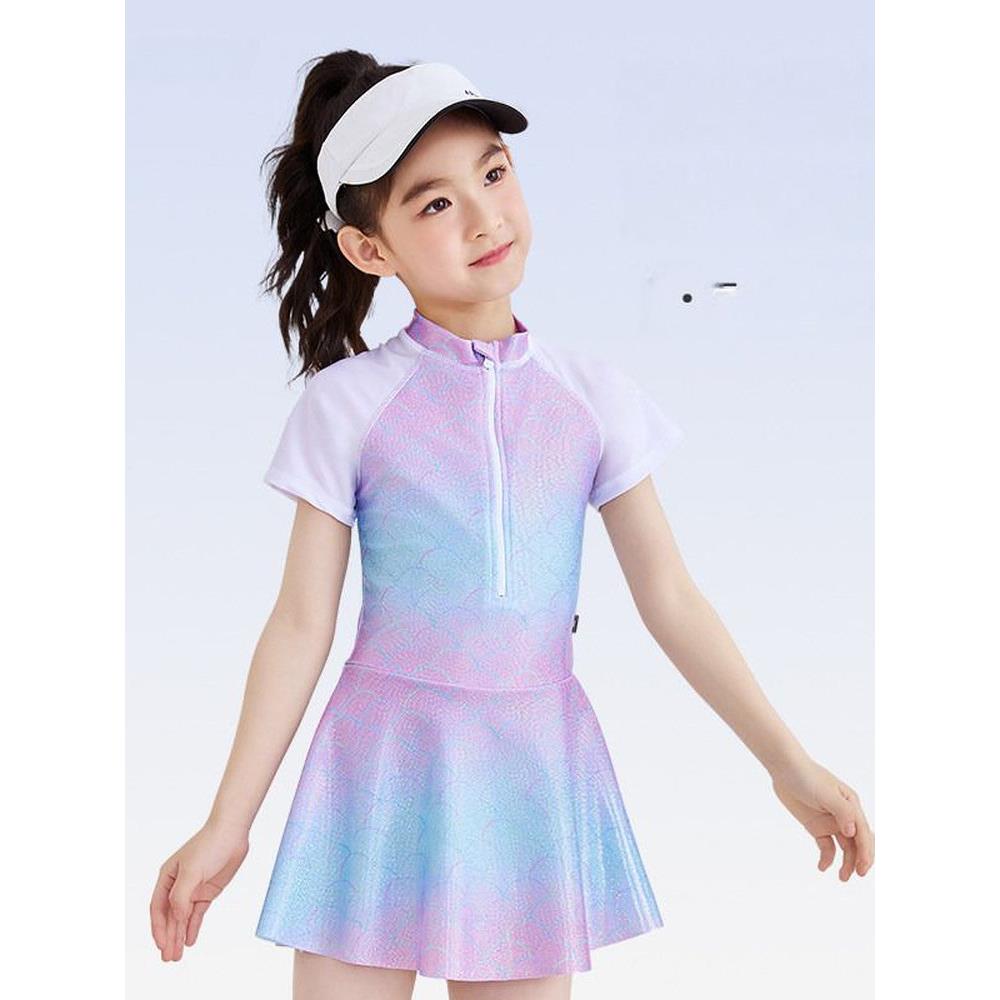 2026夏季女童公主风连体裙泳衣图片