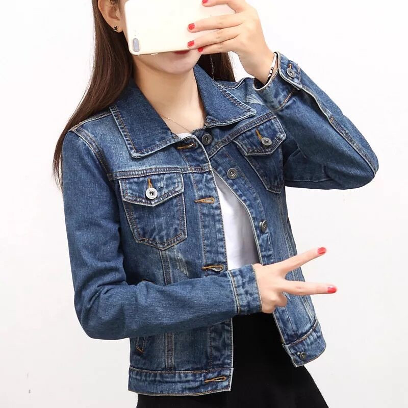 牛仔外套女装短款修身显瘦大码网短外套