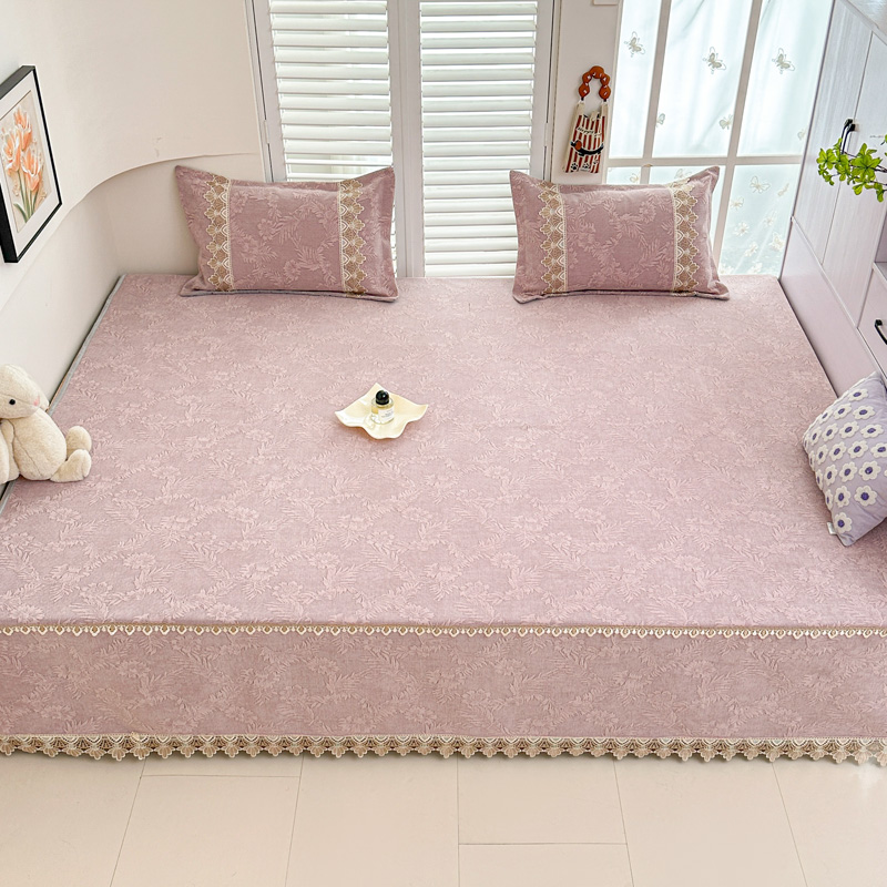 定做高端雪尼尔榻榻米床盖 防滑四季A类加厚罩 软垫大炕夹棉床单