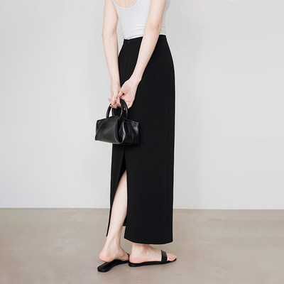 黑色直筒半身裙女夏季202