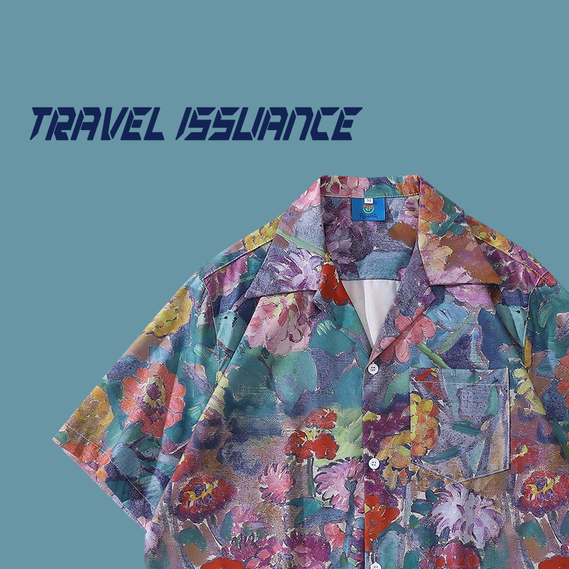 TRAVEL ISSUANCE 盛开的花 复古油画艺术感小众慵懒夏威夷风