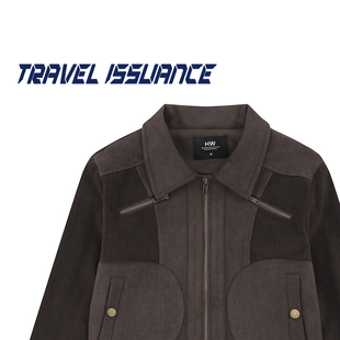 TRAVEL ISSUANCE 不会绝迹 复古设计感潮机车服短款工装夹克外套