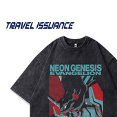 TRAVEL T恤 小众宽松圆领百搭卡通字母印花短袖 ISSUANCE 记录停留