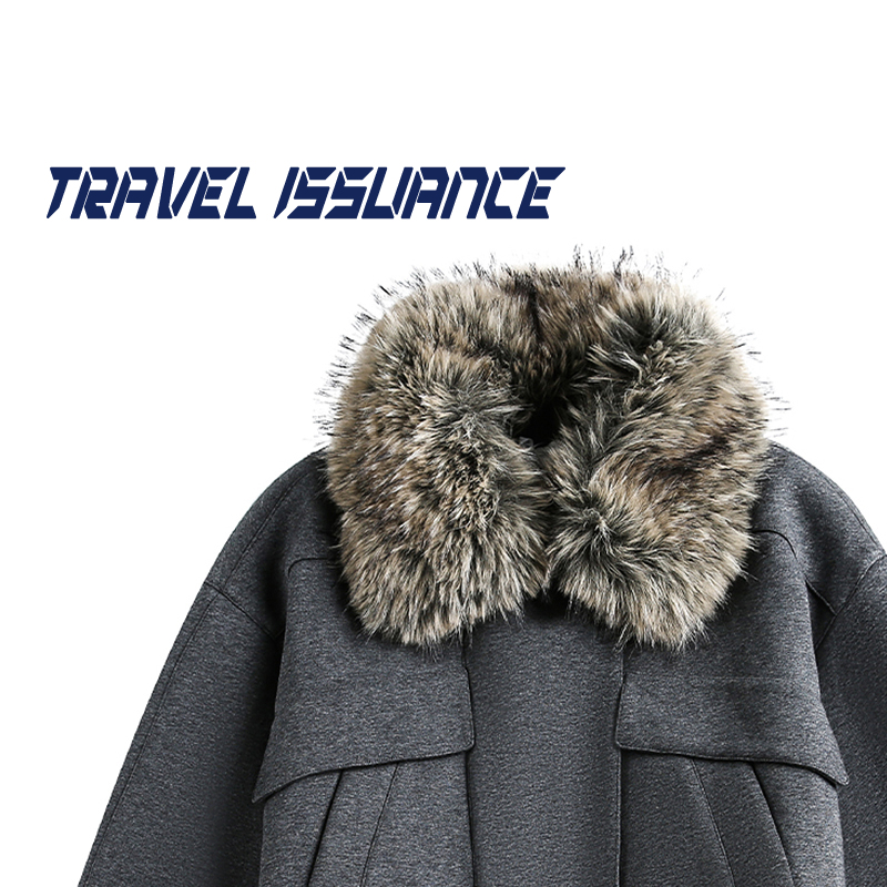 宽松bf保暖可拆卸毛领夹克女