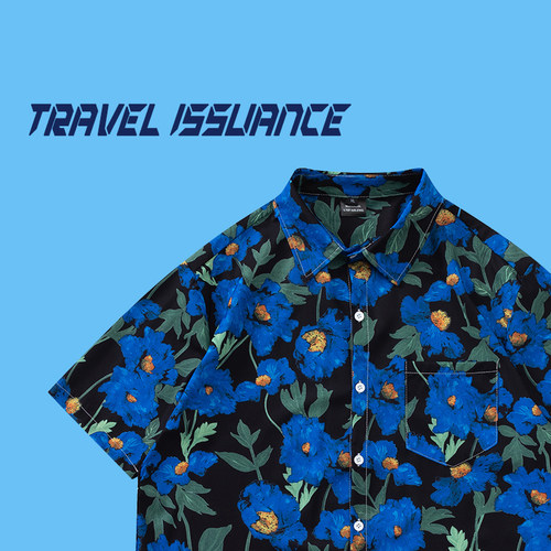 复古vintage花卉满印情侣