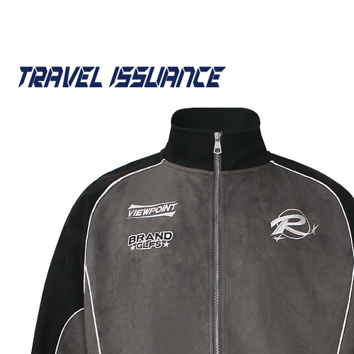 双头拉链宽松夹克外套男女BF