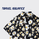 TRAVEL 复古花朵小众慵懒vintage夏威夷风短袖 ISSUANCE 夜里开花