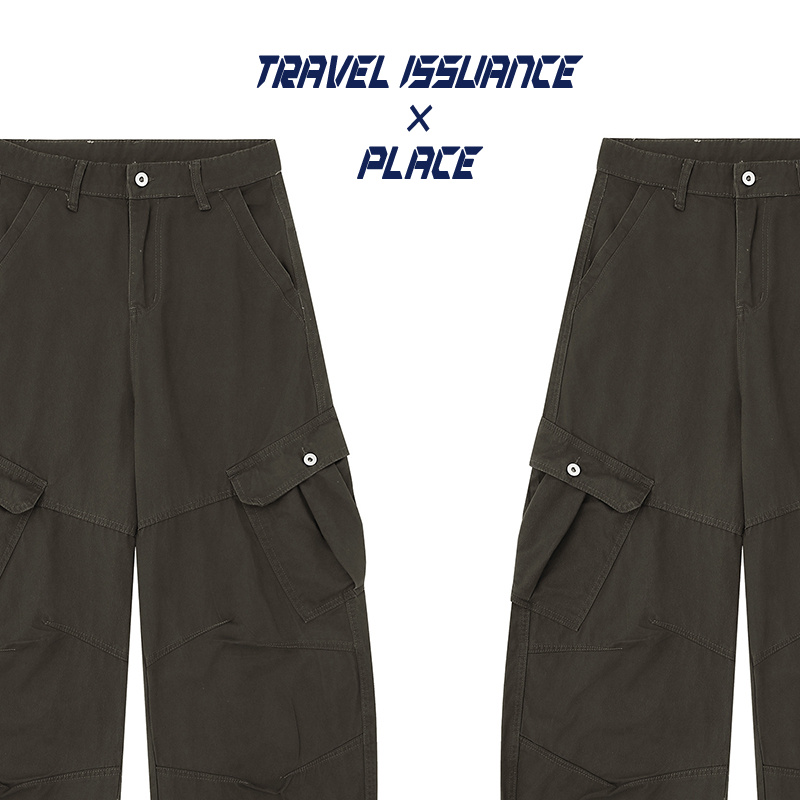 BF多口袋宽松弯刀工装休闲裤