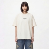 ISSUANCE 日子开始过 夏季 TRAVEL 复古字母宽松圆领百搭短袖 T恤BF