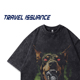TRAVEL T恤 复古创意圆领印花宽松休闲百搭短袖 ISSUANCE 全神贯注