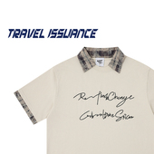 TRAVEL T恤BF 复古休闲字母刺绣假两件宽松短袖 ISSUANCE 肆意舒适