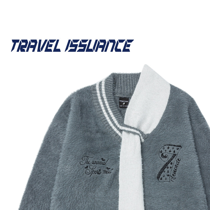 围巾宽松慵懒毛衣女秋冬百搭