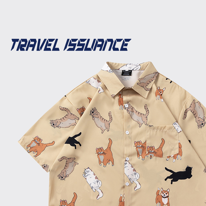 日系二次元动漫衬衫宽松