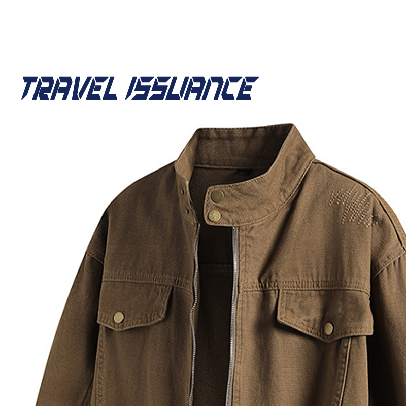 宽松休闲拉链工装夹克外套BF