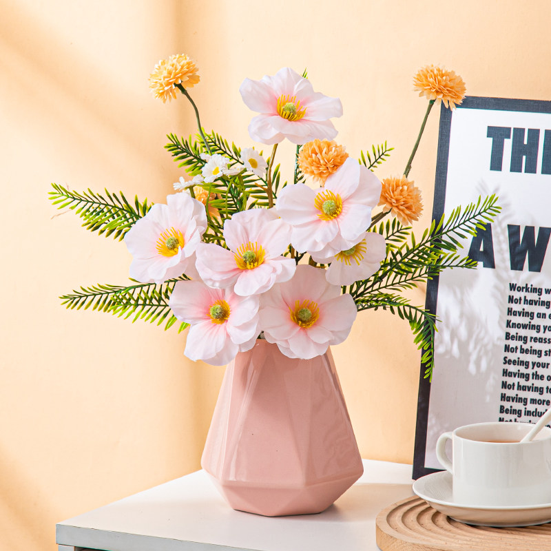 北欧网红现代简约陶瓷花瓶新款高级仿真花花束餐桌客厅花艺摆件,家居饰品,仿真花/假花,淘宝优惠券,粉丝福利购,淘宝优惠卷