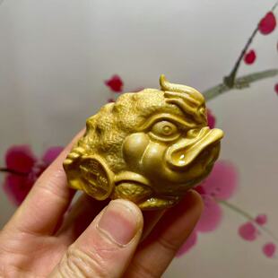 花椒木降龙木金蟾招财进宝元宝盘玩手把件家居装饰品摆件把玩文玩