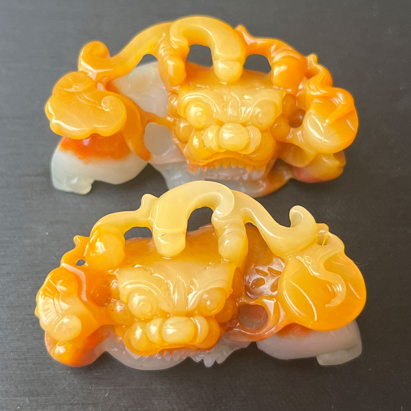 云南纯天然黄龙玉霸王貔貅男女款一对左招财右守财招财进宝