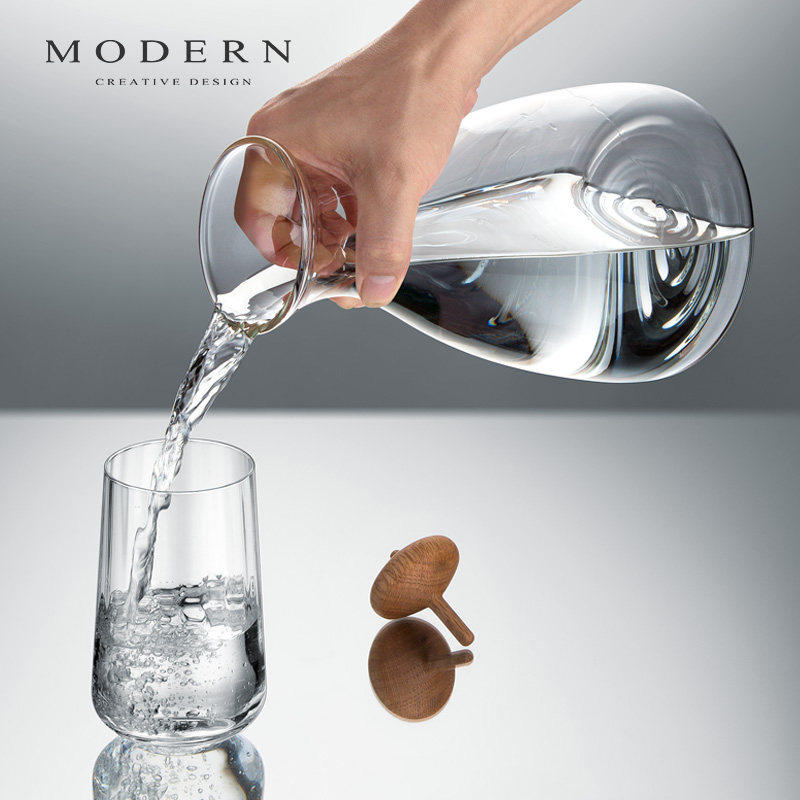 摩登MODERN轻奢冷水壶柠檬杯套装耐热高温透明玻璃水杯家用凉水壶