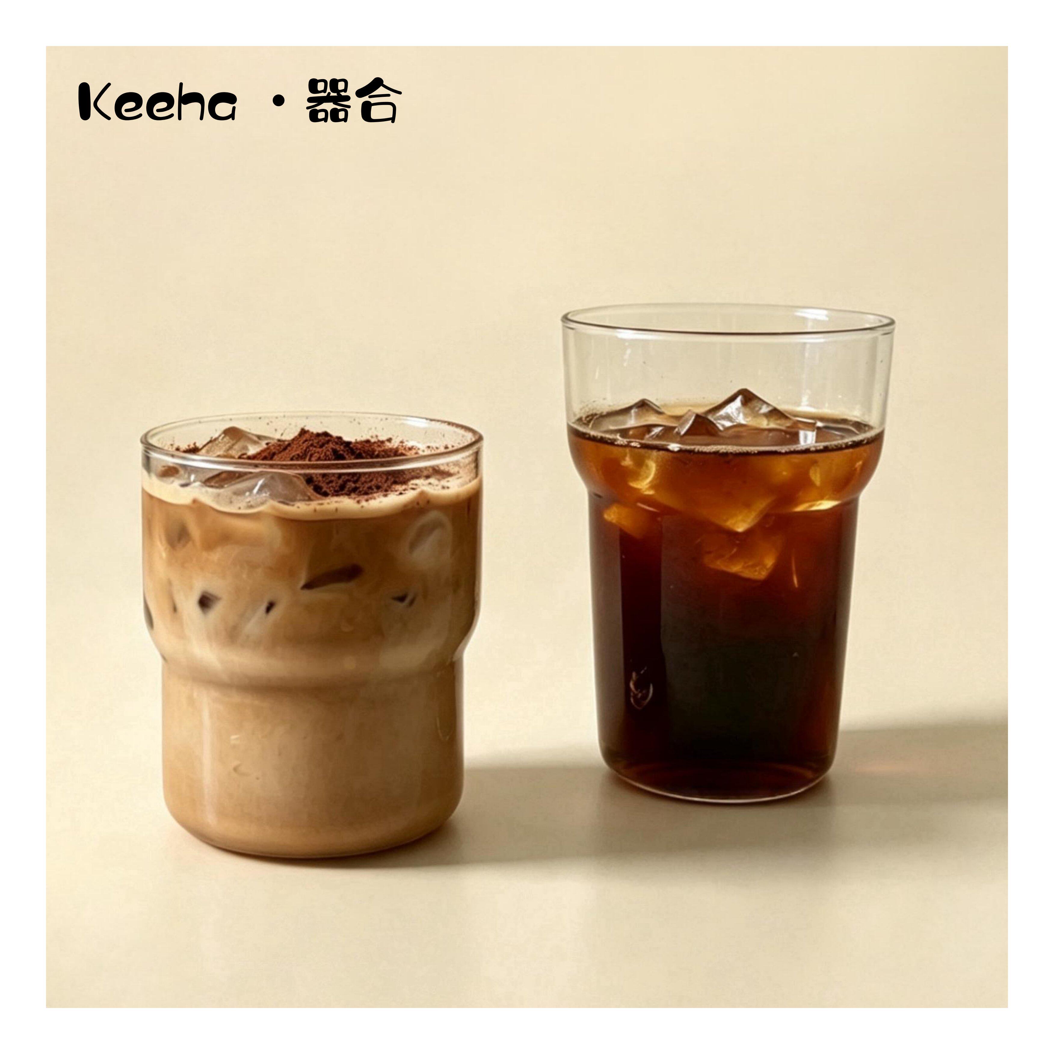 ins轻薄食品级高硼硅耐热玻璃咖啡杯喝水杯子拿铁果汁牛奶泡茶杯