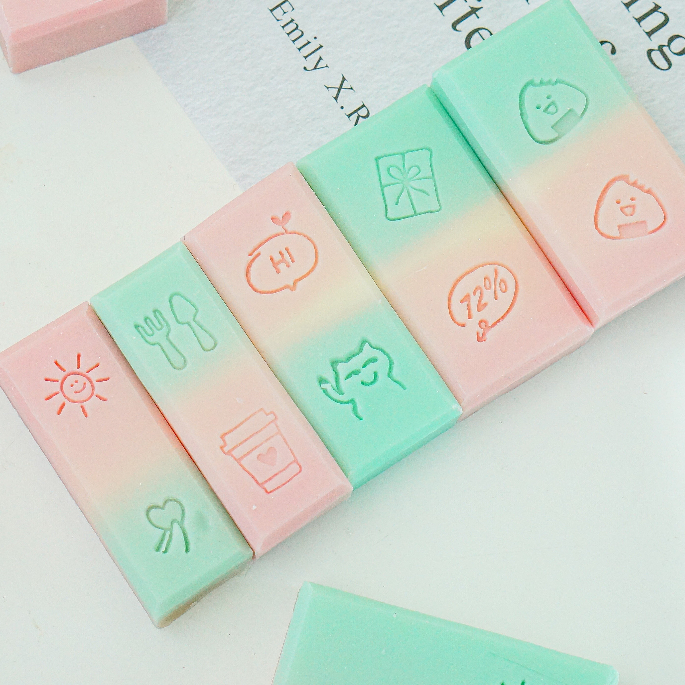 韩国设计 迷你皂章 9宫格 创意可爱 印章 手工皂 冷制皂