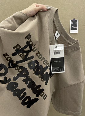 原创纯棉美式原宿字母印花短袖t恤女夏大码港风宽松甜酷潮牌上衣