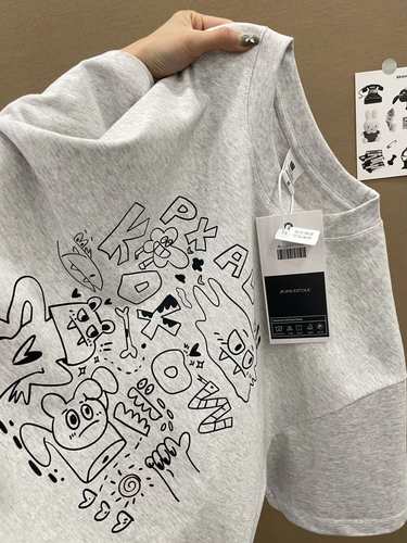 国潮字母印花纯棉短袖t恤