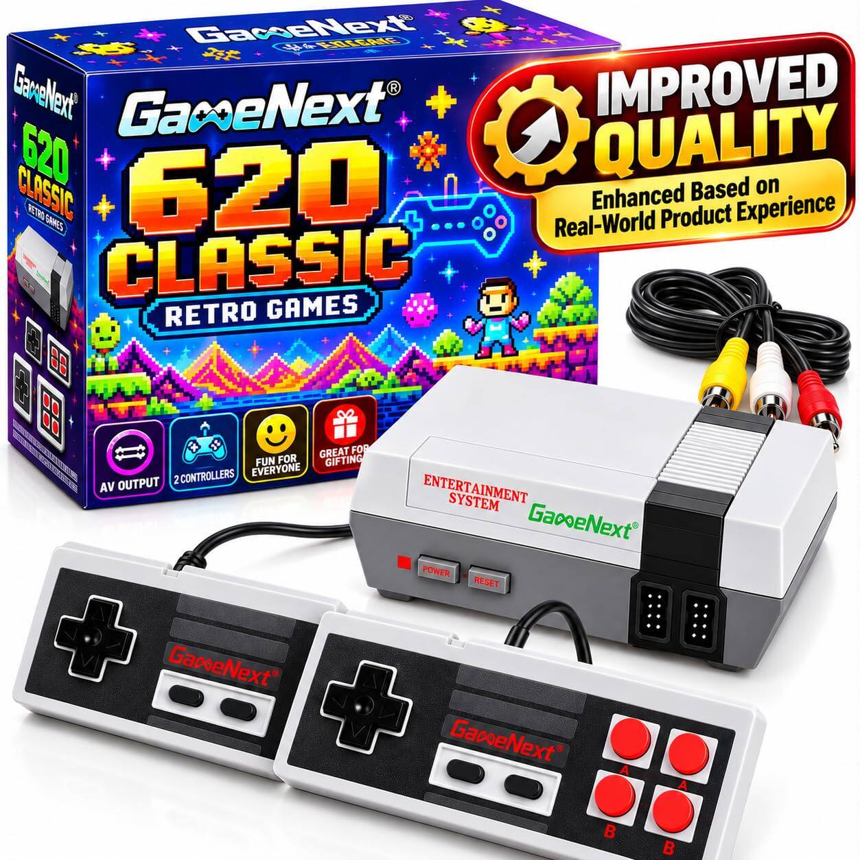 内置620款游戏经典复古怀旧游戏机家庭电玩玩具进口正版 GameNext