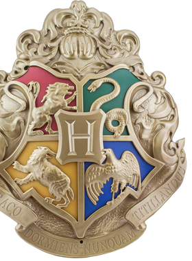 哈利波特霍格沃茨校徽台灯夜灯魔杖遥控壁挂装饰玩具正版Hogwarts