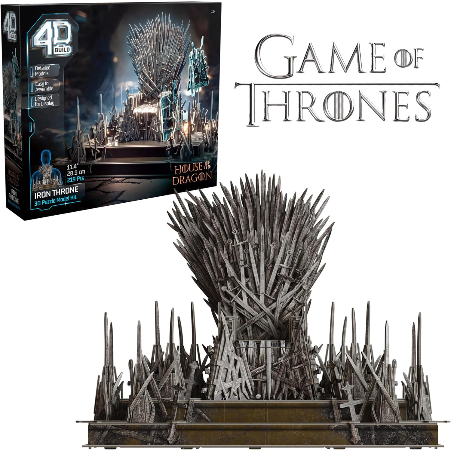 权力的游戏铁王座底座3D拼图模型套装4D拼装玩具进口正版 Thrones